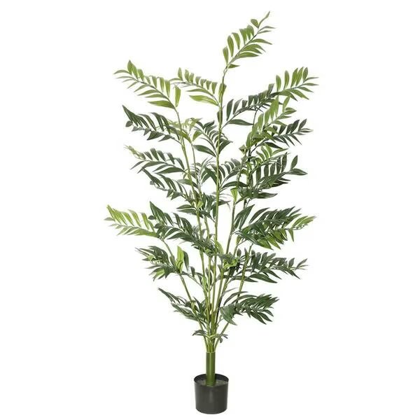 7 ft. Potted Fiddle Tree Leaves - Green, Vickerman, Mfr#: TB170484